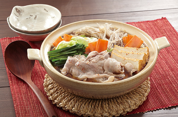 豚肉もおいしく!\u201dもつ鍋つゆでアレンジ鍋