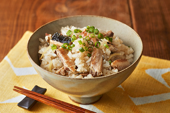 さんまと生姜の炊き込みご飯