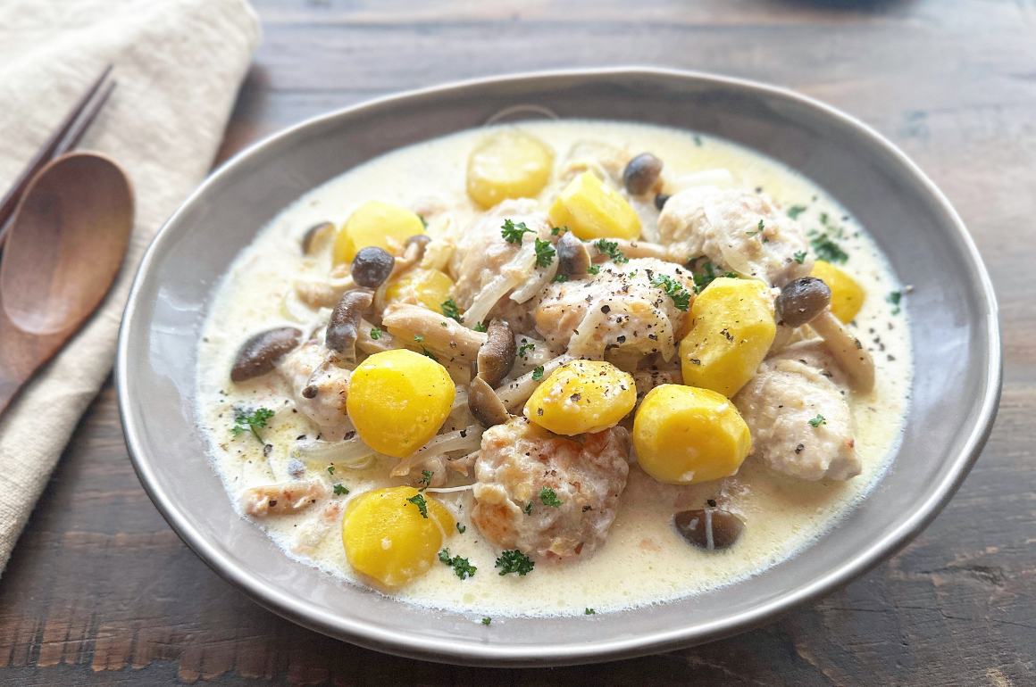 栗とチキンの和風クリーム煮