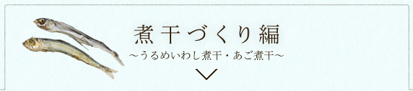 煮干づくり編～うるめいわし煮干・あご煮干～