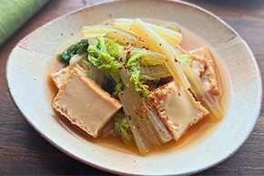 白菜と厚揚げの煮浸し