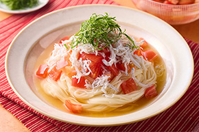 冷やしトマトのぶっかけそうめん