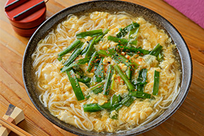 にら玉にゅうめん