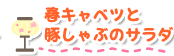 春キャベツと豚しゃぶのサラダ