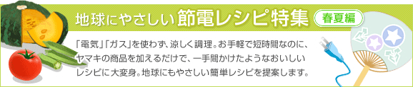 地球にやさしい 節電レシピ特集(春夏編)