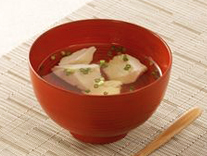 豆腐とネギの温スープ