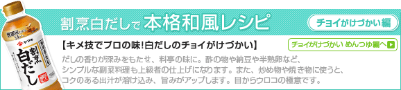 20-05 本格和風レシピ　チョイがけレシピ特集