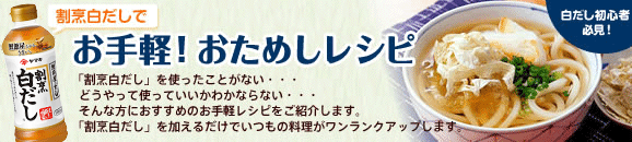20-80 本格和風レシピ お手軽！おためしレシピ
