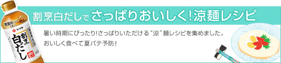 20-84 「割烹白だし」でさっぱりおいしく！涼麺レシピ