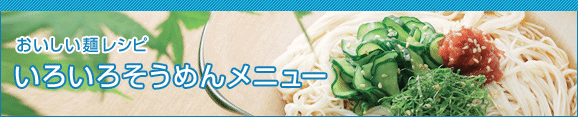 こだわりのおいしい麺レシピ いろいろそうめんメニュー