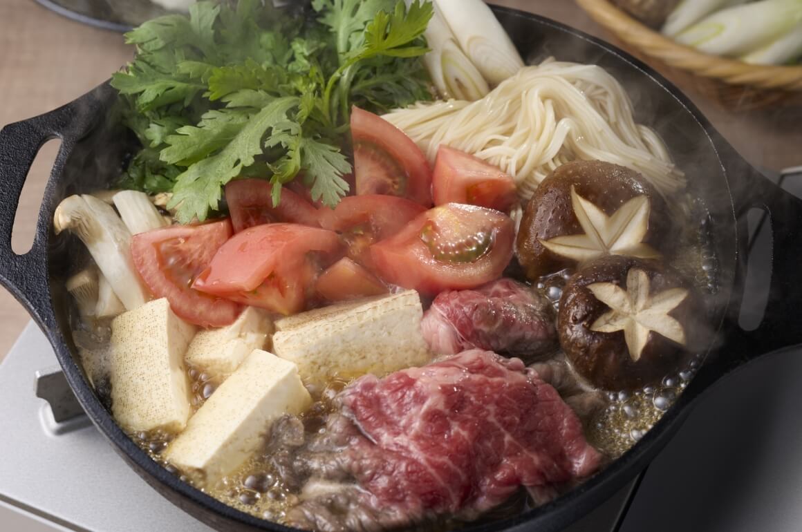 めんつゆのトマトすき焼き
