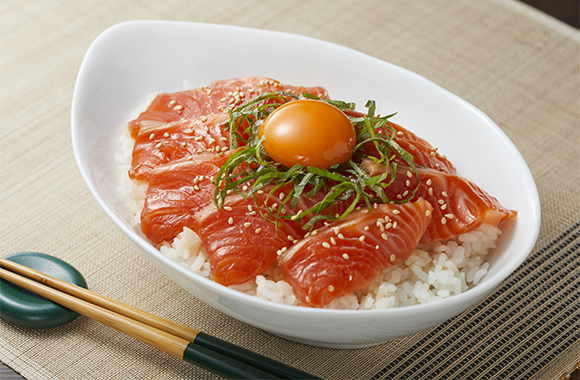 サーモン丼 おいしいレシピ ヤマキ株式会社