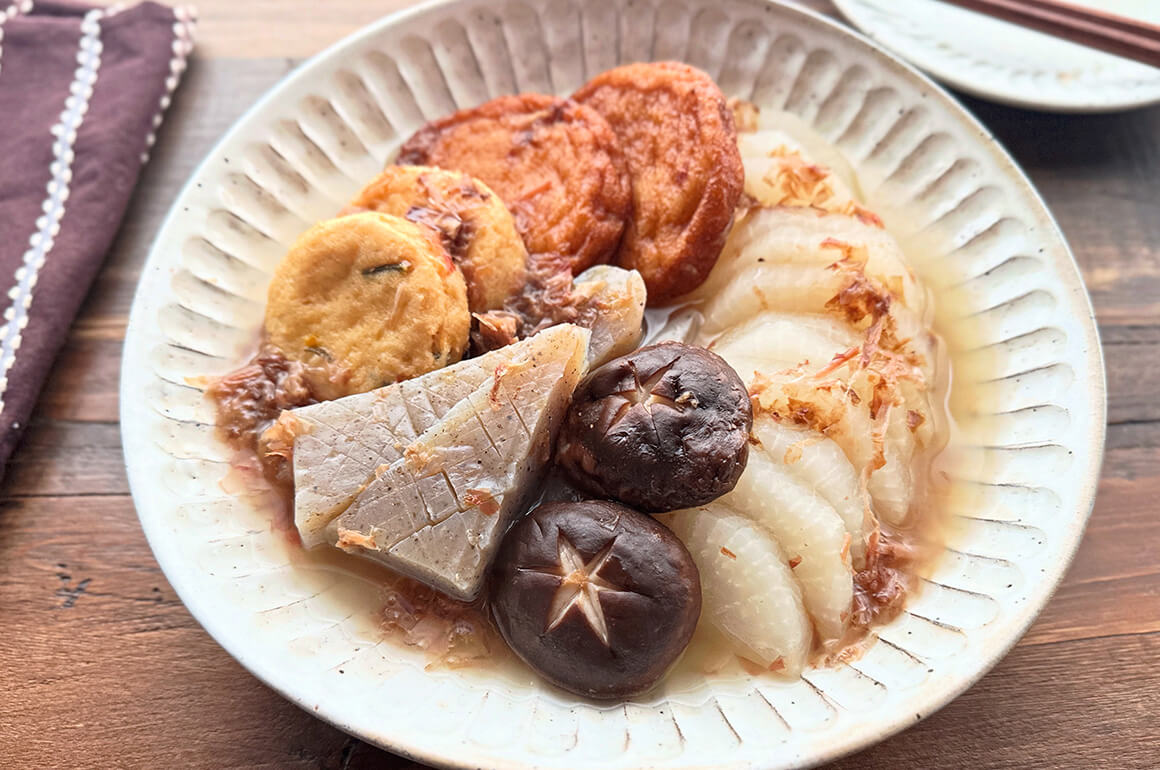 レンジで簡単おでん風煮物