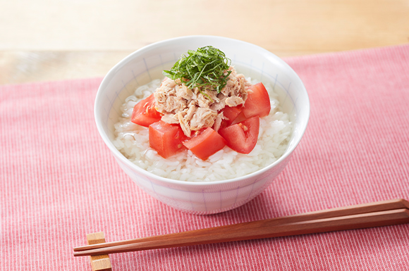 ツナとトマトの冷だし飯