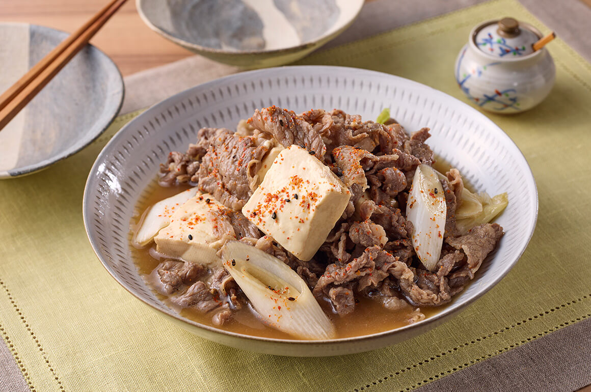 レンジで作る肉豆腐