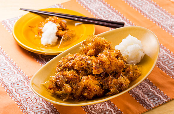 鶏肉のサクサクおかか揚げ