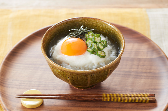 ネバトロ野菜の冷だし飯