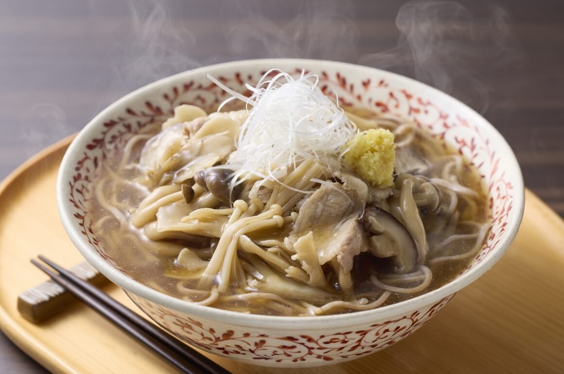 豚きのこそば
