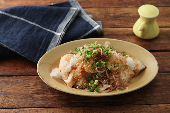 鶏むね肉のソテー　～薬味おろしのせ～