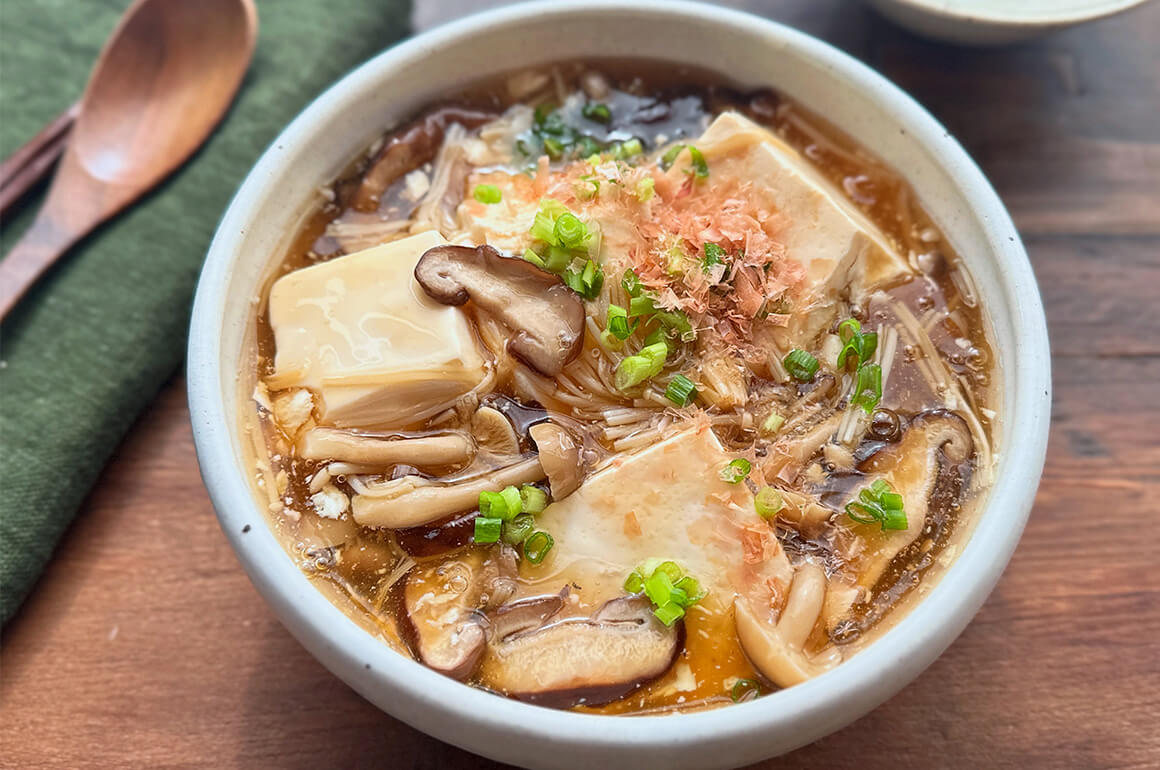 豆腐のきのこあんかけ