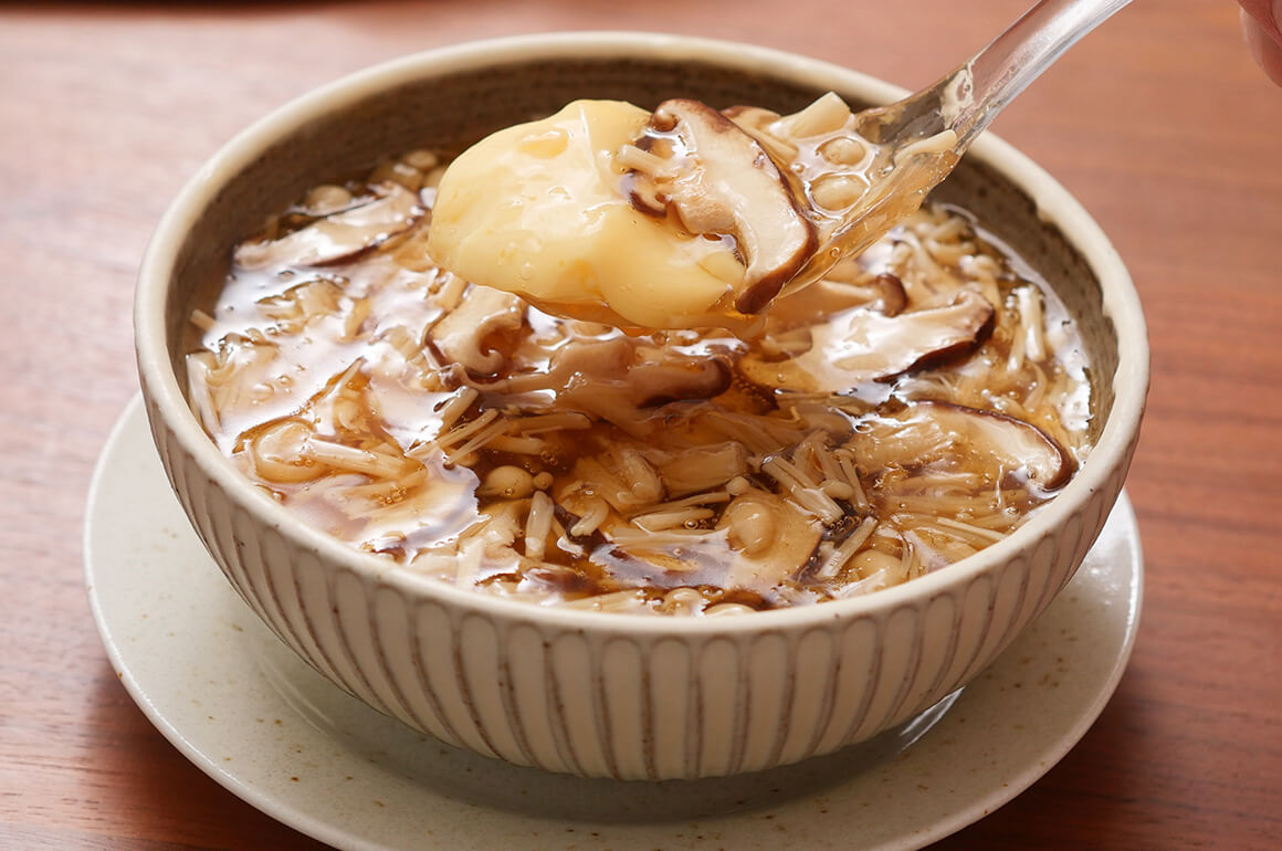 きのこのあんかけ茶碗蒸し