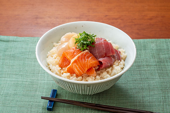 めんつゆ海鮮漬け丼