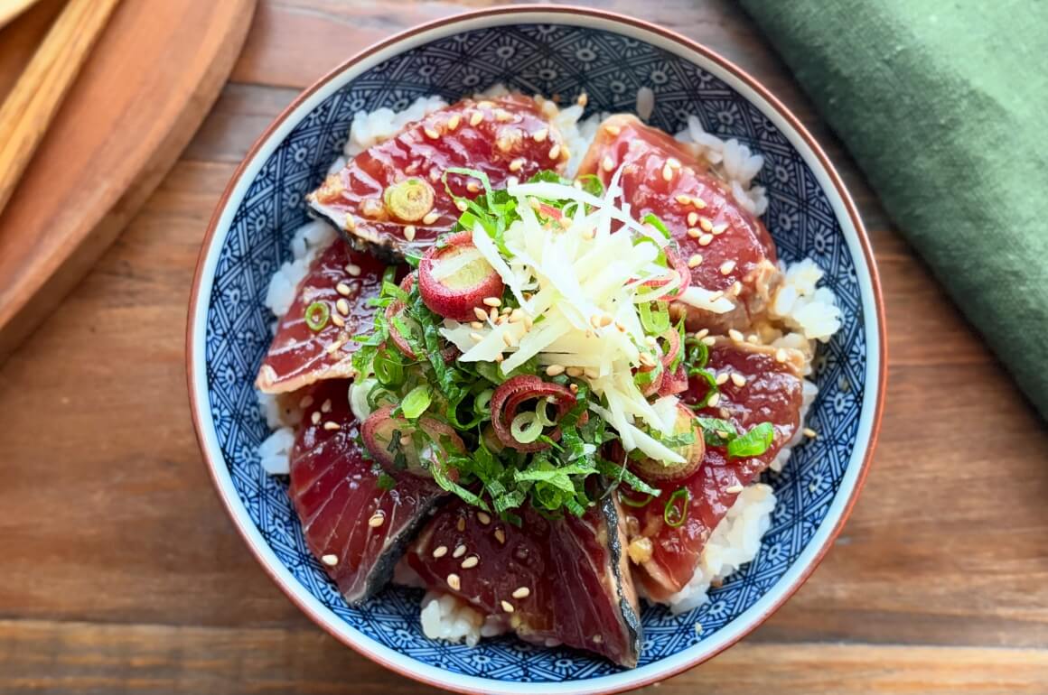 かつおの漬け丼