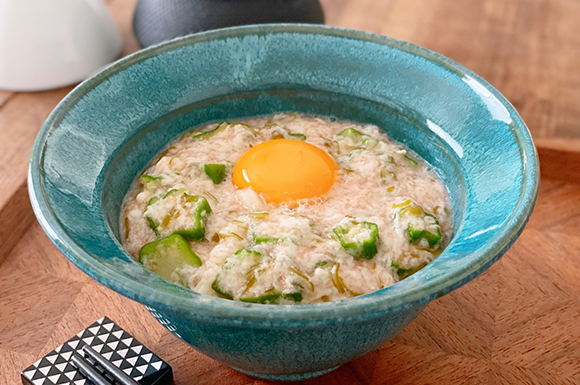 明太ねばねば釜玉うどん