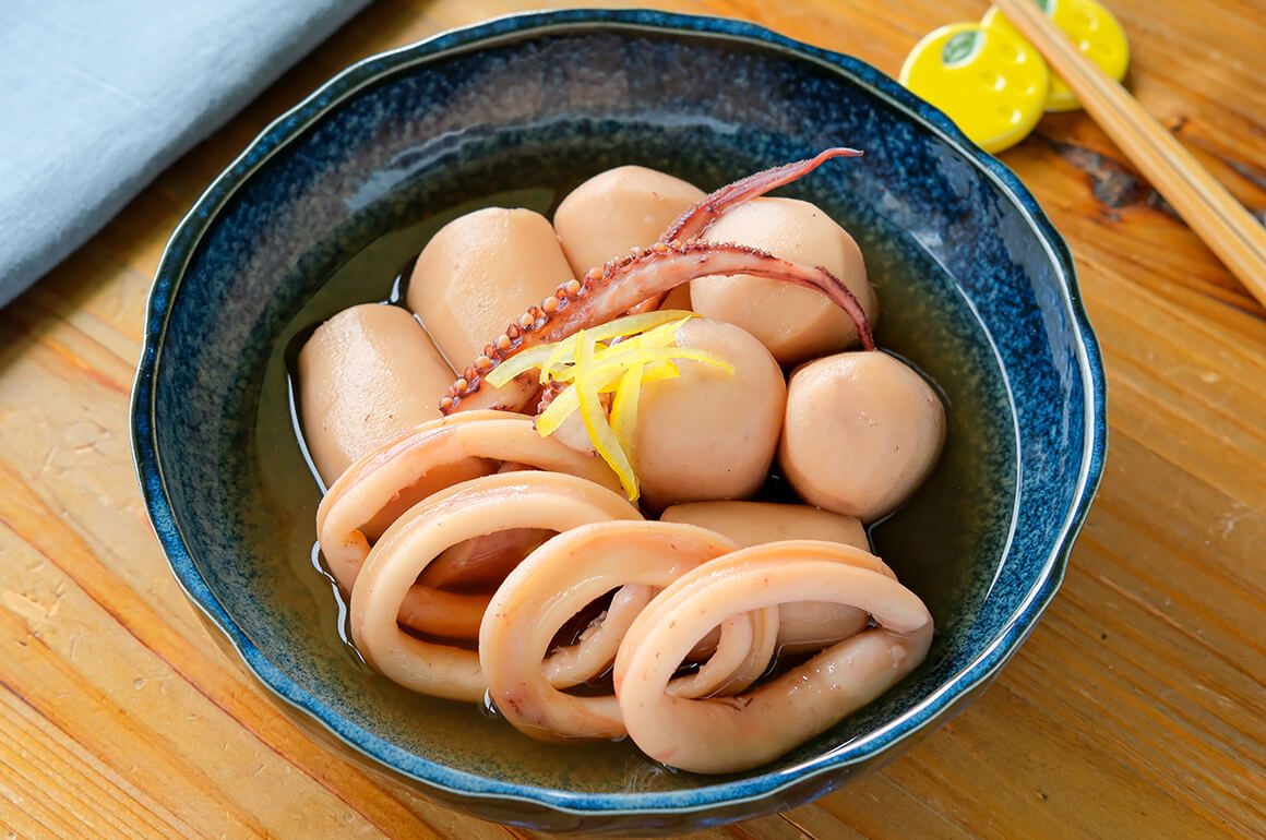 里いもといかの煮物