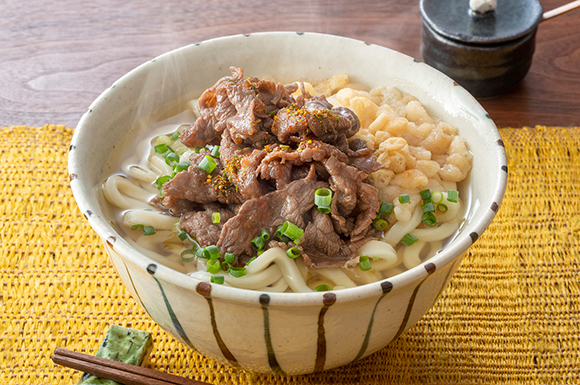 うどんつゆの素で！肉うどん