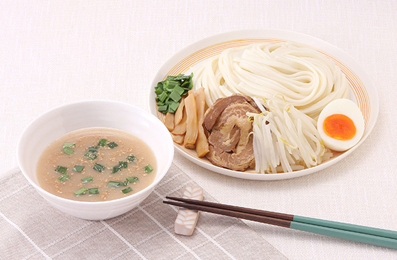 鶏塩ラーメン風つけうどん