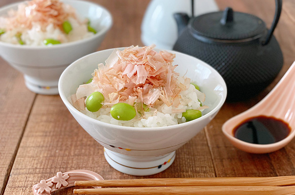 おかかたっぷり！枝豆ごはん