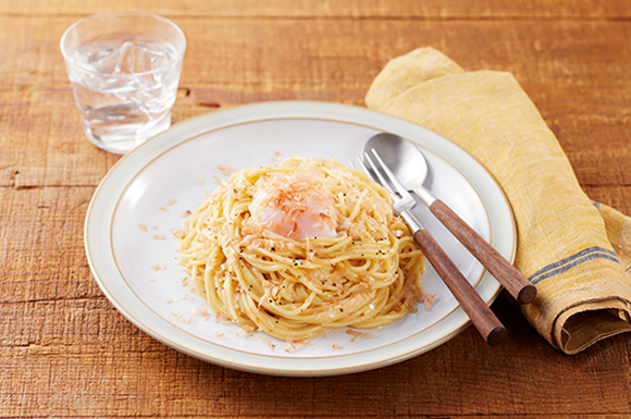 かつマヨ醤油パスタ