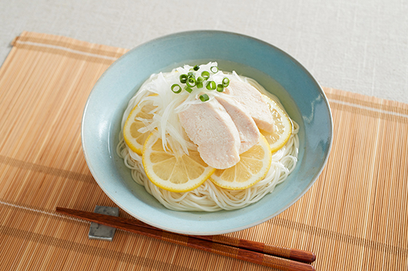 塩レモン白だしそうめん