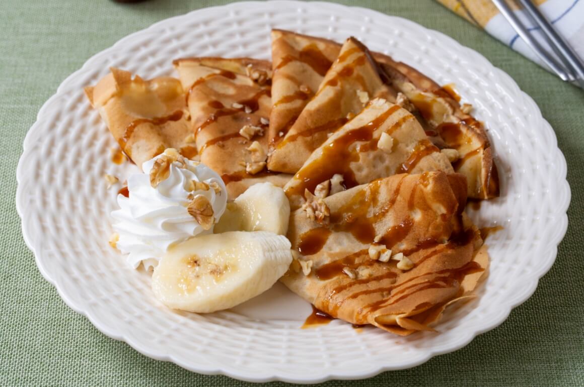 豆乳のだし入りパリパリクレープ〜みそキャラメルシロップ～