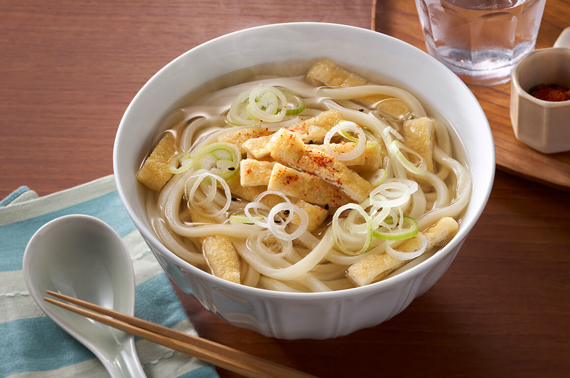 レンチン刻みきつねうどん