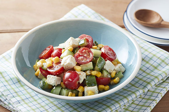 夏野菜とクリームチーズのサラダ