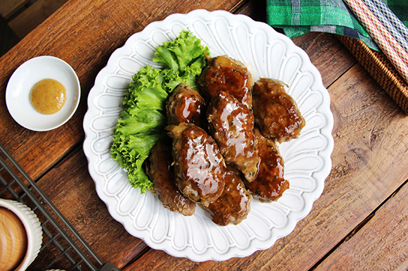 牛肉とごぼうの照り焼きつくね