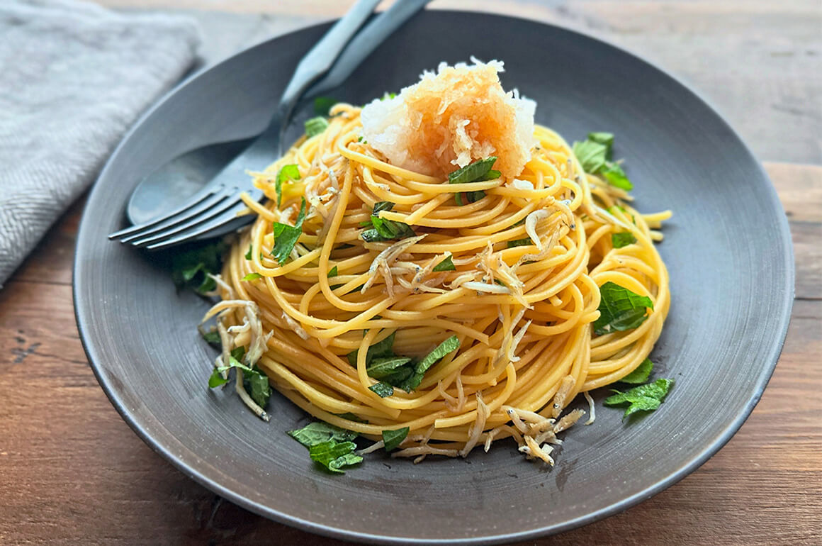 じゃこのおろし和えパスタ