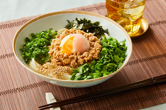 白だしで出来る！レンチン台湾風混ぜうどん