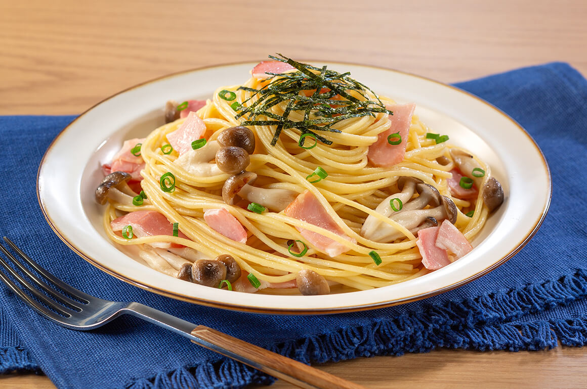 サッと鍋の素で！和風パスタ