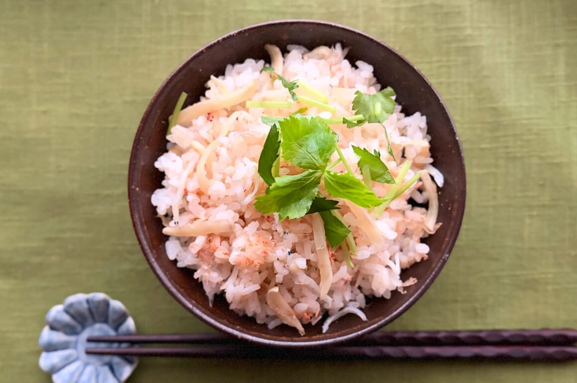 新しょうがとちりめんじゃこの炊き込みご飯