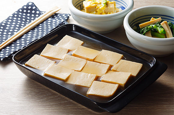 高野豆腐のめんつゆ常備菜