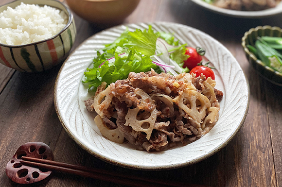 ご飯がすすむ！牛肉とれんこんのおかかしぐれ煮