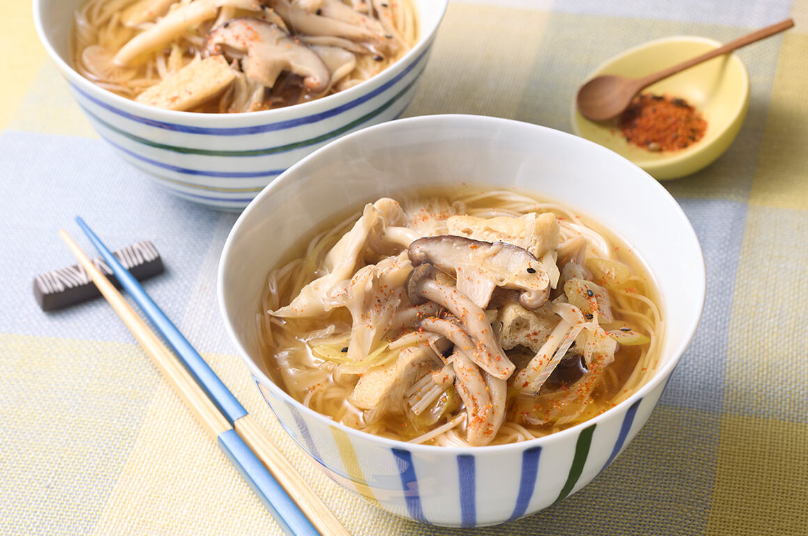 きのこたっぷりにゅうめん