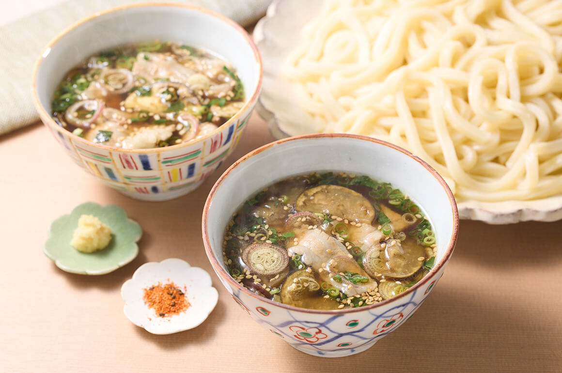豚なすつけうどん