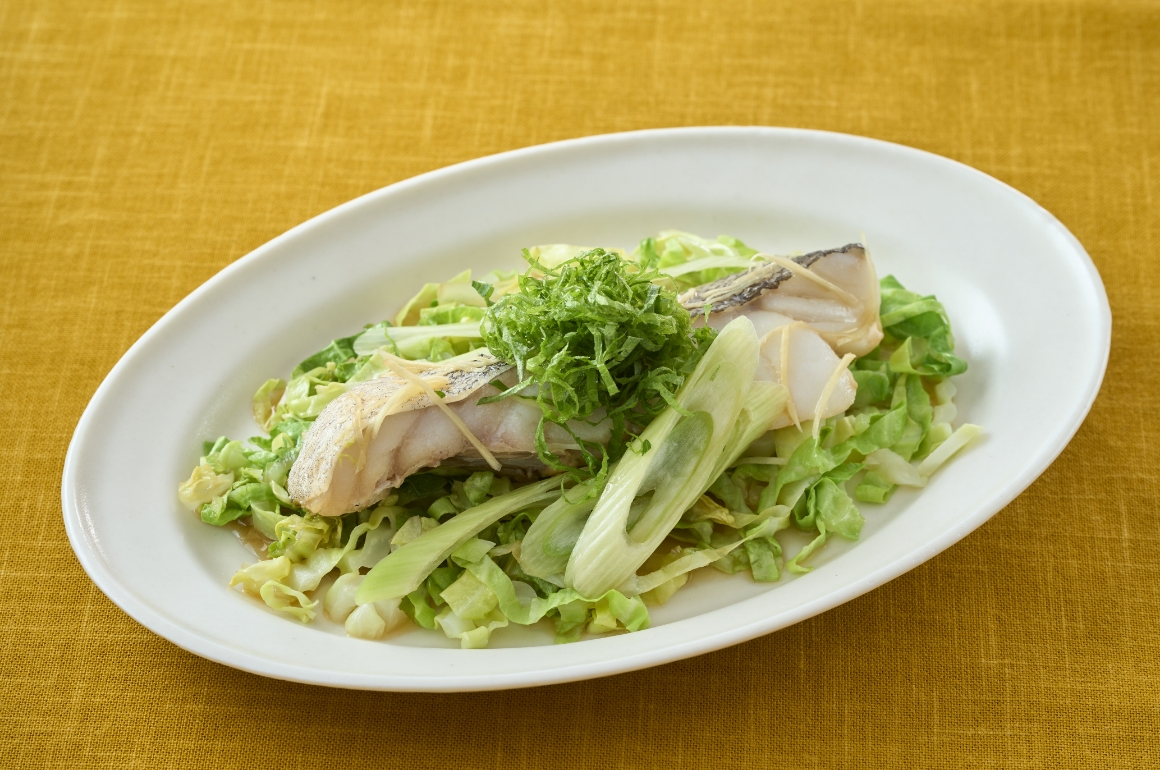 白身魚と野菜のレンジ香り蒸し