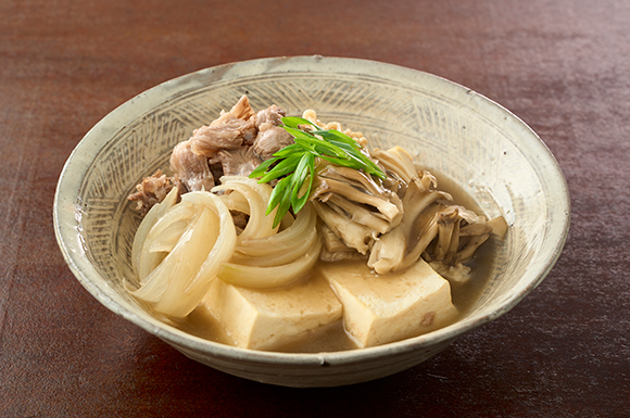 肉豆腐のしょうがきのこあん