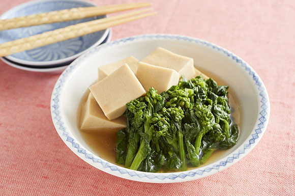 菜の花と高野豆腐のサッと煮