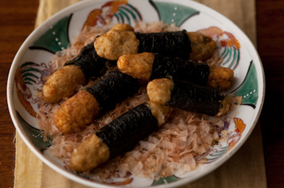 香りたっぷり蓮根の磯辺揚げ